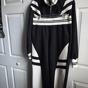 Stylish Black and White Jumpsuit